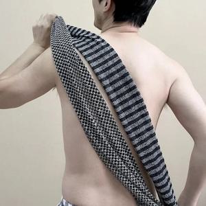 남성용 샤워용 각질 제거 수건 등 스크러버 실버 이온 다기능 폼 목욕 타월 울트라 롱 각질 제거 수건