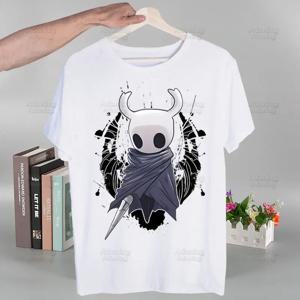 할로우 나이트 T 셔츠 패션 프린트 Tshirt 여름 남성 참신 짧은 소매 게임 만화 남자 T-셔츠 남자 재미 있은상의