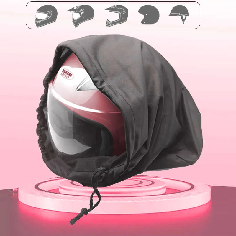 헬멧 가방 오토바이 스쿠터 오토바이 자전거 전체 절반 헬멧 뚜껑 보호 가방에 대 한 플러시 부드러운 Drawstring 포켓