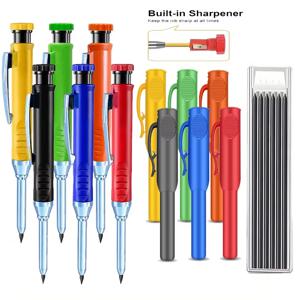 3 개/대 2.8mm 단단한 기계 목수 연필 연필 모자 깊은 구멍 목공 마커 및 내장 숫돌