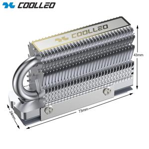 COOLLEO HR-09 M.2 2280 SSD 방열판 완전 전기도금 리플로우 용접 AGHP HeatPipe 2280 NVMe SSD 쿨러