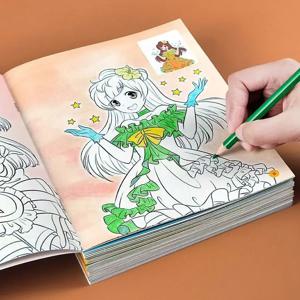 여아용 완벽한 공주 색칠하기 책, 낙서 색칠 그림, 그림책, Libros 선물, 8 권/세트, 128 페이지