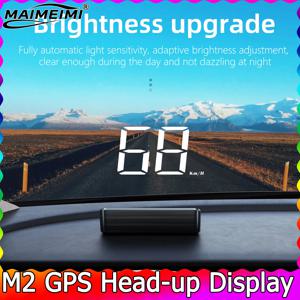헤드업 디스플레이 M2 GPS HUD 자동차 범용 속도계 KMH USB 케이블 플러그 앤 플레이 GPS & 베이더우 듀얼 위성 시스템