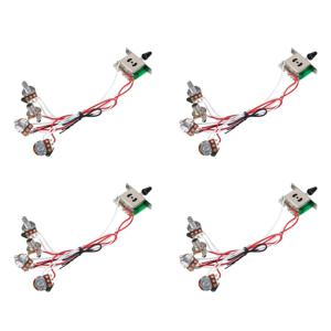 스트랫 기타용 BAAU 4X 포트 사전 배선 1 볼륨 2 톤 컨트롤 5 웨이 스위치 3-500K 포트