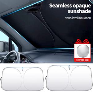 자동차 차양 우산 파라솔 자동차 앞유리창 360도 ° 여름 야외 보호를 위한 회전 구부릴 수 있는 핸들 자동차 차양