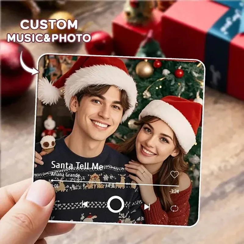 프레임이 있는 맞춤형 사진 음악 냉장고 자석, 맞춤형 냉장고 자석, 최고의 선물 2025