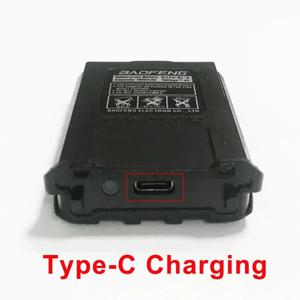 Baofeng UV-5R Type-C 충전기 워키 토키 배터리 용 기존 1800mAh UV-5RE DM-5R Plus BF-F8 RT-5R RT5 양방향 라디오 배터리