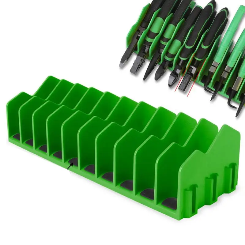 실용적인 펜치 정리대 최대 10개의 펜치를 수납할 수 있습니다. 서랍 도구 상자 견고한 펜치 도구 정리대 보관 랙 공간 절약형