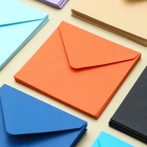 50 개/몫 16x16cm 봉투 소규모 비즈니스 용품 120g 종이 초대장 엽서 편지 가방 웨딩 편지지 보관