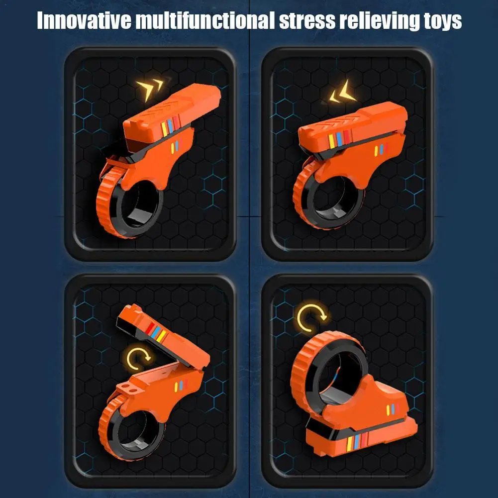 로타리 핑거 슬라이더 Fidget 장난감 사무실 압력 릴리프 슬라이더 래칫 핑거 Fidget 3D 인쇄 Fidegt ToysFingertip Textured