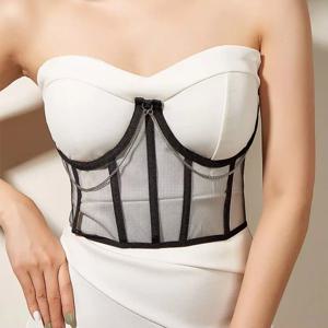 펑크 메탈 체인 블랙 코르셋 몰 고스 하이 웨이스트 코르셋 하라주쿠 빈티지 메쉬 허리 셰이퍼 코르셋 2025를 통해 볼 수 있습니다.