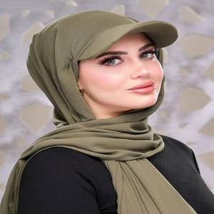 새로운 트렌디 Musilm 여성 저지 Hijab 기본 볼 캡 여름 스포츠 모자 착용 준비 즉시 저지 스포츠 Hijabs