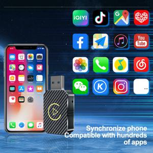 2 in 1 무선 카플레이 안드로이드 오토 어댑터 미니 박스 유선에서 무선으로 변환 플러그 앤 플레이 5Ghz WiFi 타입-C/USB 도요타 폭스바겐 푸조용