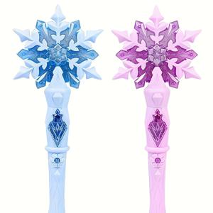 뜨거운 판매 애니메이션 얼음 공주 엘사 라이트 음악 마술 꿈 눈 지팡이 메이크업 장난감 소녀 생일 크리스마스 선물