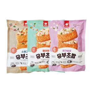 천일냉동 유부초밥(45g X 8개입) 소불고기+햄야채+닭가슴살 360g 3종 세트