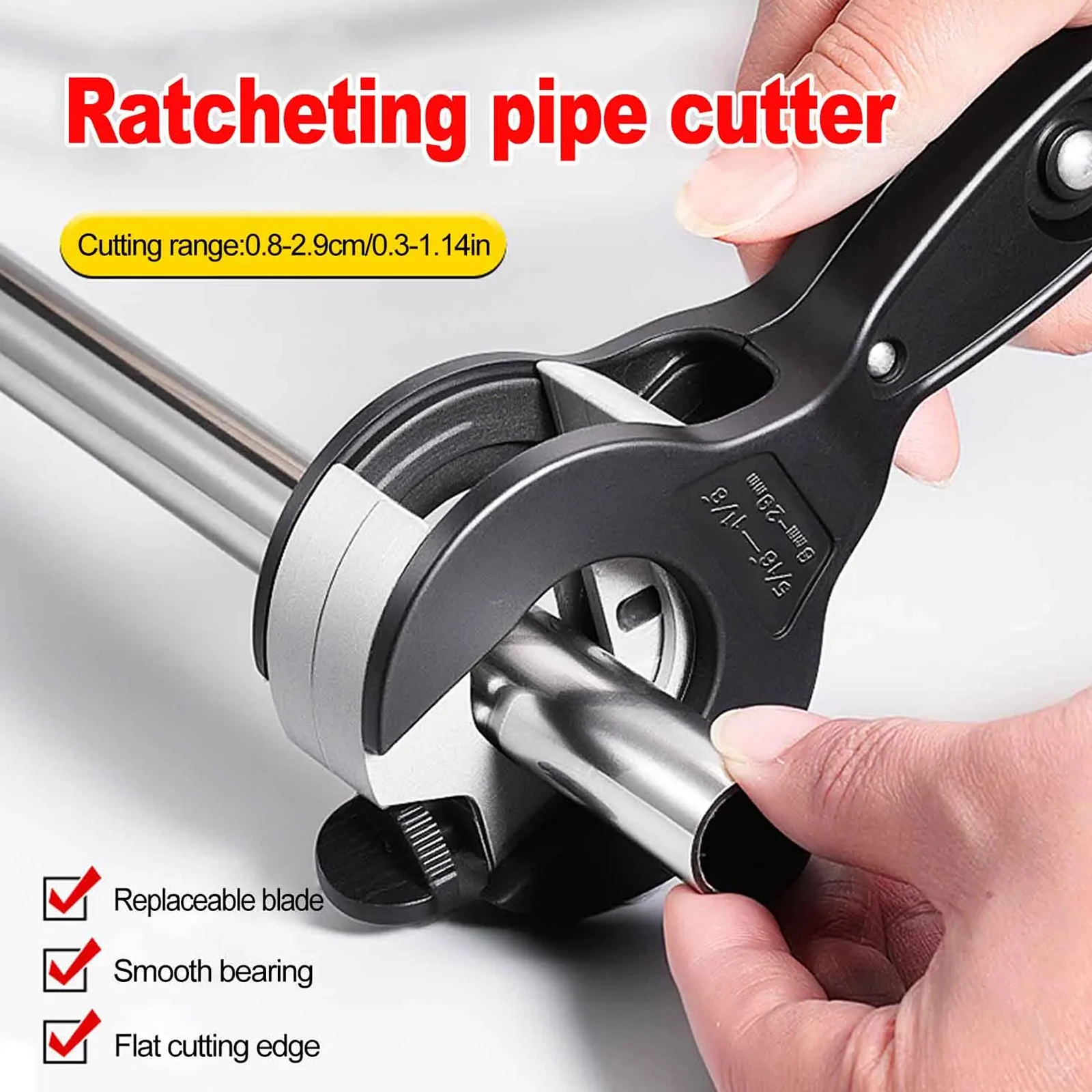 8-29mm 금속 스테인리스 스틸 구리 알루미늄 절단용 래칫 튜브 파이프 커터 래칫 가위 호스 절단 수공구