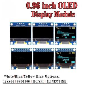 0.96 인치 OLED IIC 직렬 흰색 디스플레이 모듈 128X64 I2C SSD1306 12864 LCD 스크린 보드 GND VCC SCL SDA 0.96