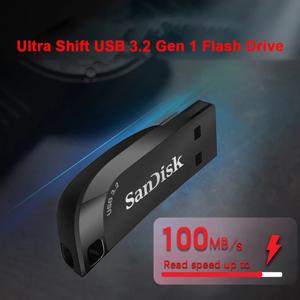 샌디스크 울트라 시프트 USB 3.0 플래시 드라이브 256GB 128GB 64GB 32GB 읽기 속도 최대 100MB/s USB 플래시 드라이브 메모리 스틱 펜 드라이브