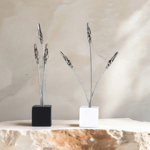 3선 메모 클립 큐브 사진 메모 카드 홀더 책상 종이 사진 클립 악어 클램프 테이블 스탠드 사무실 비즈니스용