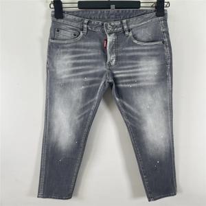 2025 봄/여름 신상 D2 트렌디 남성용 청바지, 워싱, 워싱드, 패치워크, 슬림핏, 트렌디 남성, 다용도, 슬림핏, 그레이