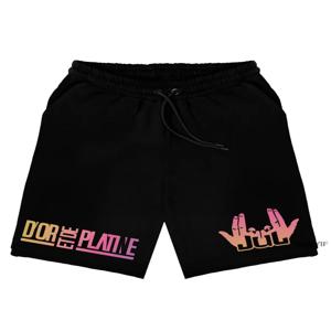 프랑스 랩퍼 줄 남녀공용 여름 캐주얼 통기성 좋은 면 비치웨어 편안한 스웨트팬츠 반바지