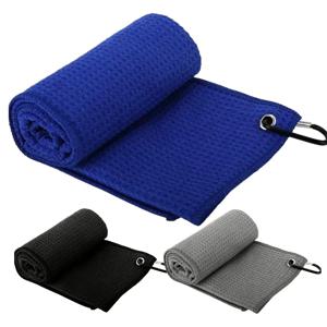 30x30cm 골프 타월 클럽 백 클리닝 천 와플 패턴 골프 걸레 클립 포함 흡수성 속건 야외 스포츠 타월