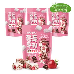 [하루견과] 요즘핫한간식! 말랑 쫀득쿠키 초코딸기맛110gx4봉