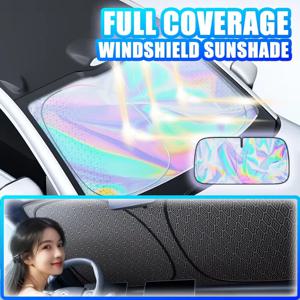접이식 앞 유리 차양 초대형 풀 커버리지 자동차 인테리어 선 바이저 여름 UV 반사 냉각 태양 보호 커버