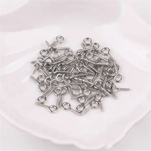 100개 미니 아이핀, 쥬얼리 제작용 DIY 펜던트, 수제 쥬얼리 부자재, 나사형 눈핀, 나사형 훅 액세서리 ﻿