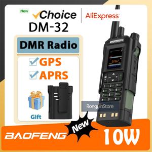 바오펑 DM-32 벨트 홀스터 포함 DMR 무전기 디지털 워키토키 GPS APRS 999채널 듀얼 모드 아날로그 듀얼 타임 슬롯 하이킹용
