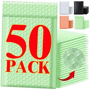 50-10PACK 전화 케이스 용 충격 방지 버블 가방 포장 패딩 봉투 방수 셀프 씰 접착 메일러 배송 가방