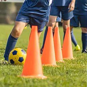 23cm 축구 장애물 마커 버킷 5세트, 9인치 플라스틱 버킷, 마커 축구 훈련 콘 버킷