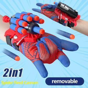 어린이 손목 장난감 5홀 손목 밴드 히어로 런처 소프트 스프링 흡착판 회전 스프레이