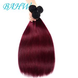 말레이시아 부르고뉴 스트레이트 100% 인간 헤어 번들 T1B/99J 레드 스트레이트 헤어 위브 번들 1/2/3 PCS 번들 생 헤어 익스텐션