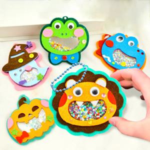 크리 에이 티브 스팽글 셰이커 할로윈 동물 펜던트 수제 공예 재료 키트 유치원 어린이 연습 능력 학습 장난감