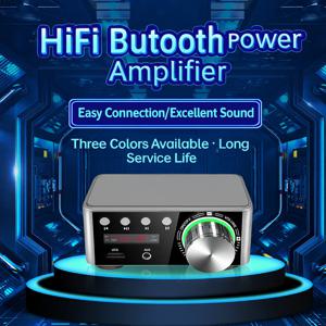 TPA3116 Bluetooth 증폭기 보드 50W×2 HiFi 디지털 오디오 앰프 5.0 지원 USB TF AUX RCA 12V-24V-전원 어댑터 없음