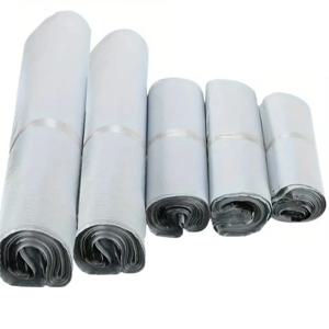 100개 흰색 배송 봉투 불투명 PE 플라스틱 택배 봉투 보관 흰색 우편 봉투 자체 접착 씰 택배 봉투