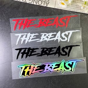 THE BEAST 오토바이 헬멧 스티커 오토바이 연료 탱크 펜더 프론트 페어링 전기 스쿠터 비닐 데칼 방수