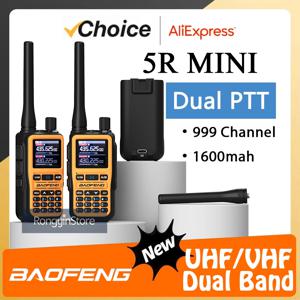 바오펑 UV 5R 미니 무전기 오렌지 블루투스 큰 소리 FM 소형 미니 양방향 CB 무전기 의료 병원 자전거 캠핑