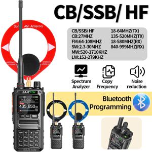 바제톤 BJ-7800 무전기 NOAA SW MW LW AM SSB CB 10W 수신 무선 블루투스 전화 프로그래밍 RT-920 양방향 무전기용