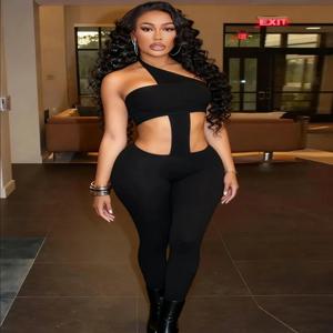 Sisterlinda 섹시한 패션 점프 수트 여성 불규칙적 인 무선 민소매 스키니 피치 힙합 미드 나잇 클럽 파티 코켓 오버볼