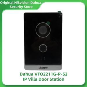Dahua VTO2211G-P-S2 IP 빌라 도어 스테이션 양방향 오디오 및 음성 통화 원격 잠금 해제 초인종 IP65 PoE 제어 2개의 잠금 장치