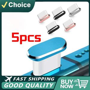 아이폰 16 16프로 15프로/15 프로 맥스/15 플러스 휴대폰용 타입C 메탈 먼지 플러그 1-5개, 타입C USB C 충전 포트 보호 캡