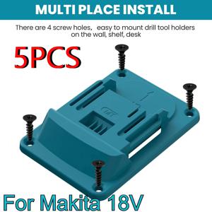Makita 18V 벽 전원 마운트 보관 배터리 브래킷 용 벽 마운트 전동 공구 홀더 최신 드릴 홀더 슬롯 스탠드 고정