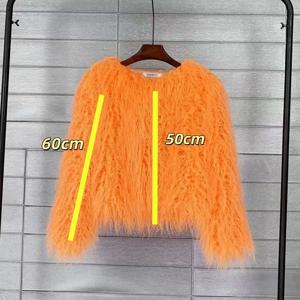 여성용 퍼 코트 가을 겨울 최신 유행 핑크 인조 모피 코트 우아하고 두꺼운 따뜻한 인조 모피 재킷 2025