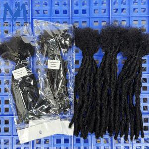 폭 0.6cm, 4-8인치, 100% 천연 인모 인터로크 붙임머리, 남녀노소 모두 사용 가능한 수제 드레드락 붙임머리, 염색 가능