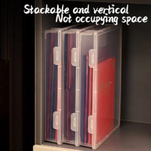 심플 플라스틱 문서 정리함 사각형 투명 A4 정리함 수납함