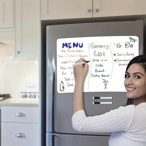 지울 수 있는 유연한 라벨 냉장고 자석 화이트보드 건식 지우기 보드 냉장고 스티커 주방 메모 식료품 목록 A3/A4/A5