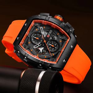 2025 럭셔리 브랜드 토노 리차드 유사 남성용 쿼츠 시계 파가니 디자인 남성용 시계 고무 스트랩 방수 시계