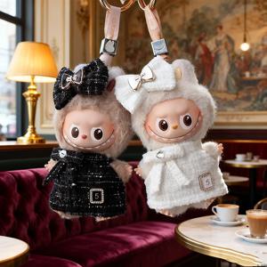 라부부 4.0 몬스터 니들 포 러브 시리즈 체크무늬 드레스 리본 헤어 액세서리 인형 의상용 의류 액세서리